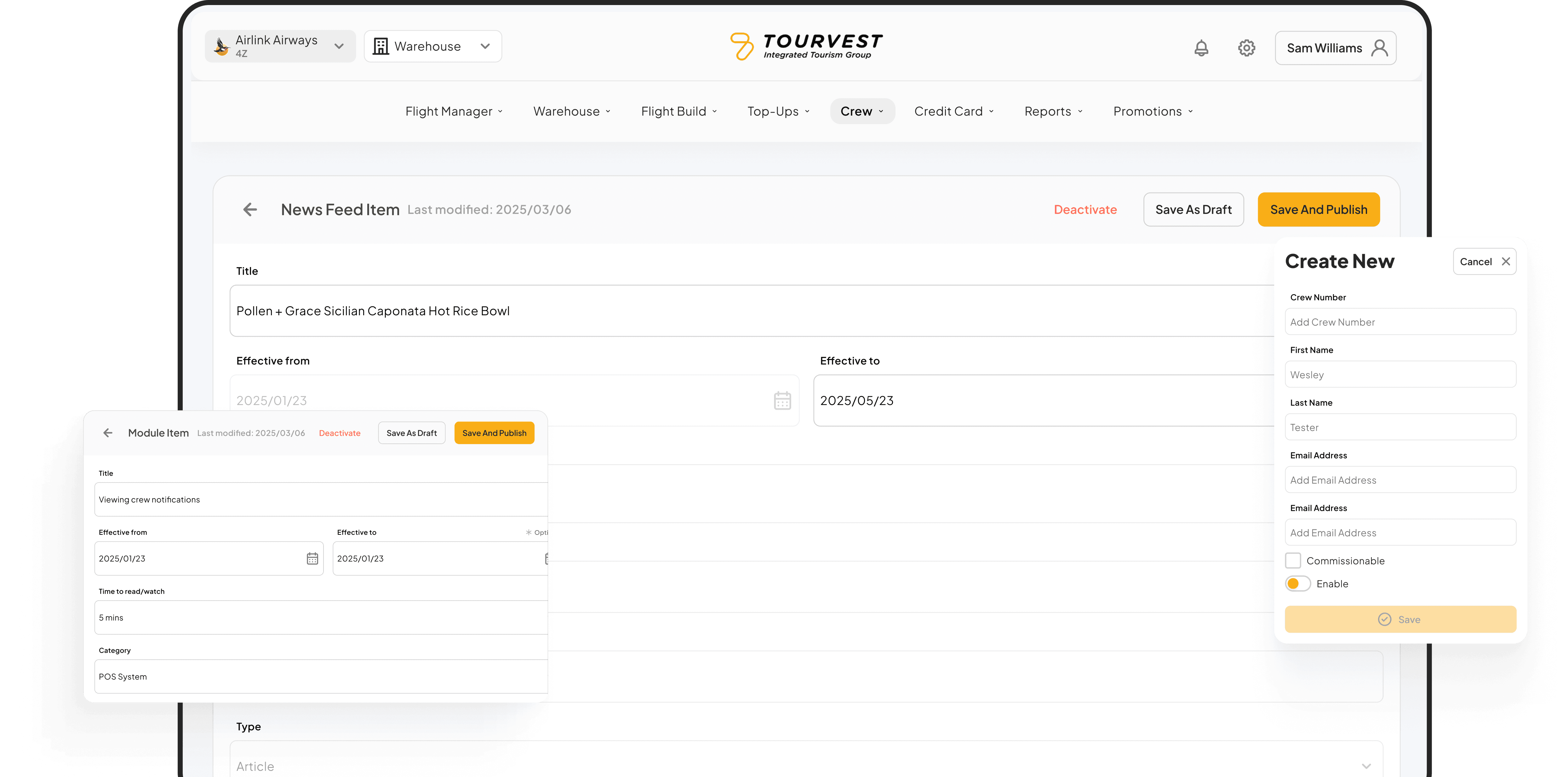 Crew Connect product